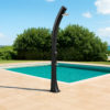 DOCCIASOLARE-RIOXXL-NERO Ducha Solar Starmatrix Rio Xxl Negro Curvada De Polietileno Hd Altura 226 Cm 40 Litros Negra Ducha Solar Exterior Para Jardín y Piscina Ducha Solar Xxl Con Depósito De 40l