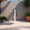 FONTANA-ALU-ACQUA-PRO-BIANCA Fuente De Aluminio Resistente Con Conexión Lateral Incluye Manguera De 75 m y Pistola De 8 Chorros Fácil De Montar Ideal Para Uso En Exteriores