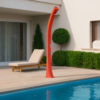 RIOXXL-SS0935XXL-RED STARMATRIX Ducha Solar Roja de Polietileno HD para Uso Externo Ideal para Jardines y Piscinas 226 cm de Altura Soffione de 1524 cm 40 Litros de Capacidad RIO XXL RED